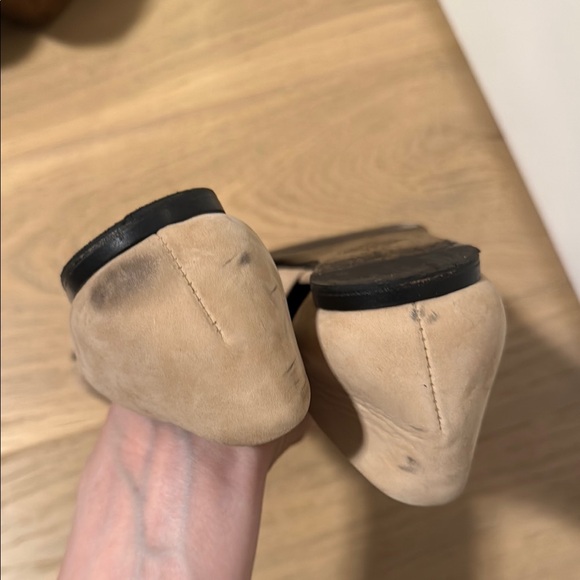 Jenni Kayne Tan and Black leather Flats with Pointed Toe - Picture 6 of 8